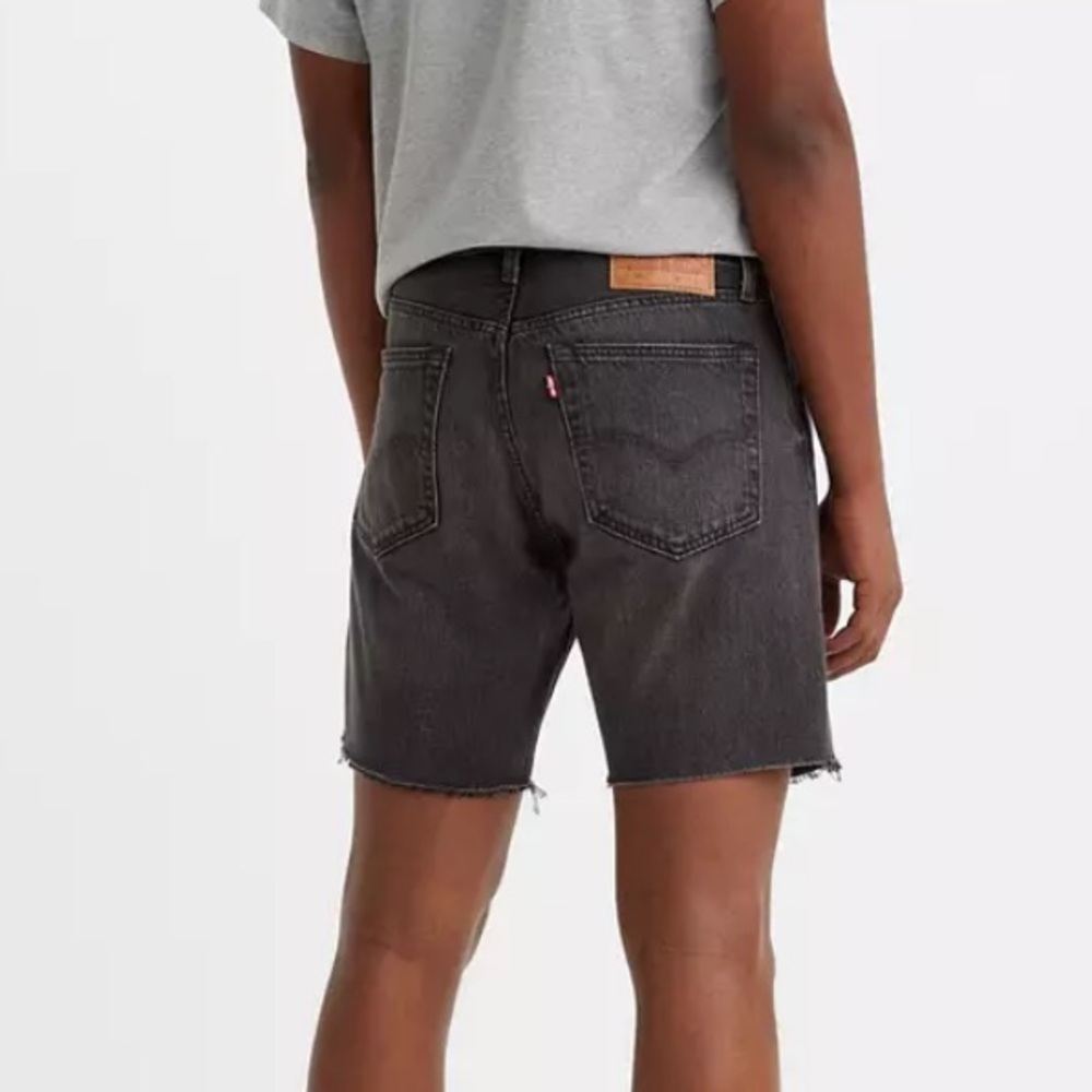 Levi’s Jean shorts frayed distressed gray NEW 501 93 size 31 denim cotton